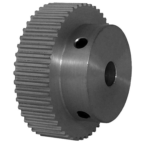 48-3P09M6A8, Timing Pulley, Aluminum, Clear Anodized,